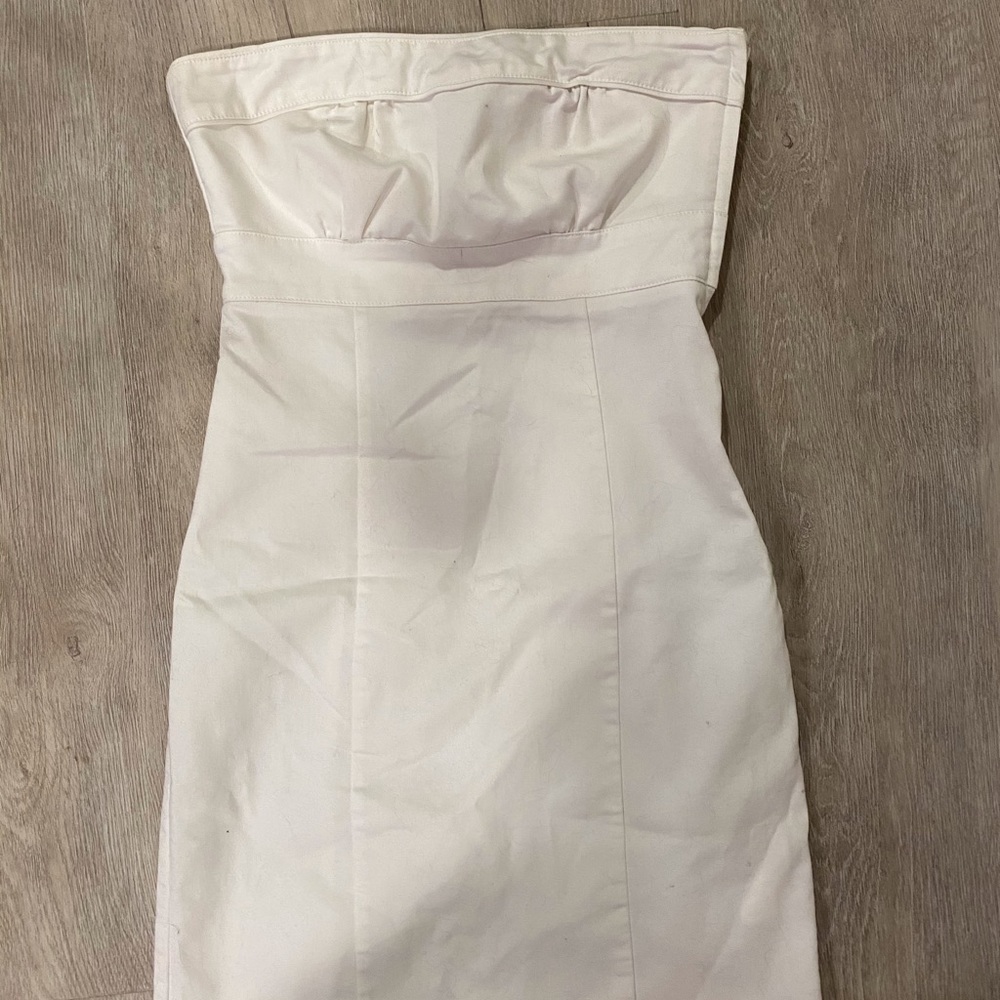 White Strapless Mini Dress